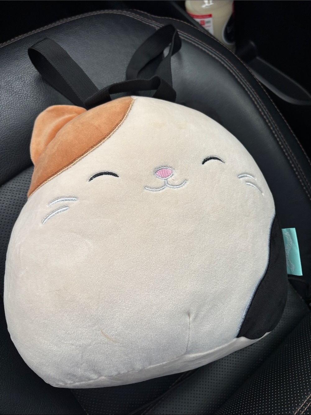 Squishmallows Plush Cat Backpack - Cream and Brown Cute Pet Design